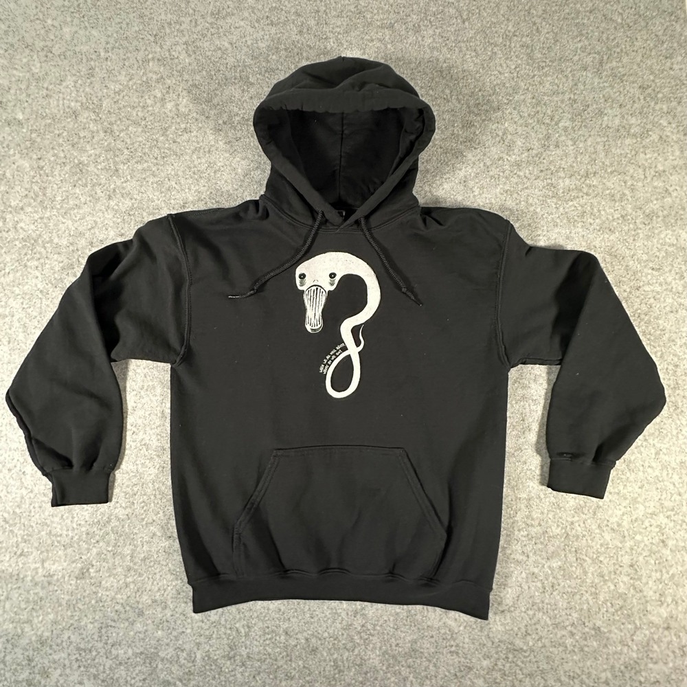 Billie Eilish Hoodie Mens Medium Black Graphic When We All Fall Asleep Pop Music